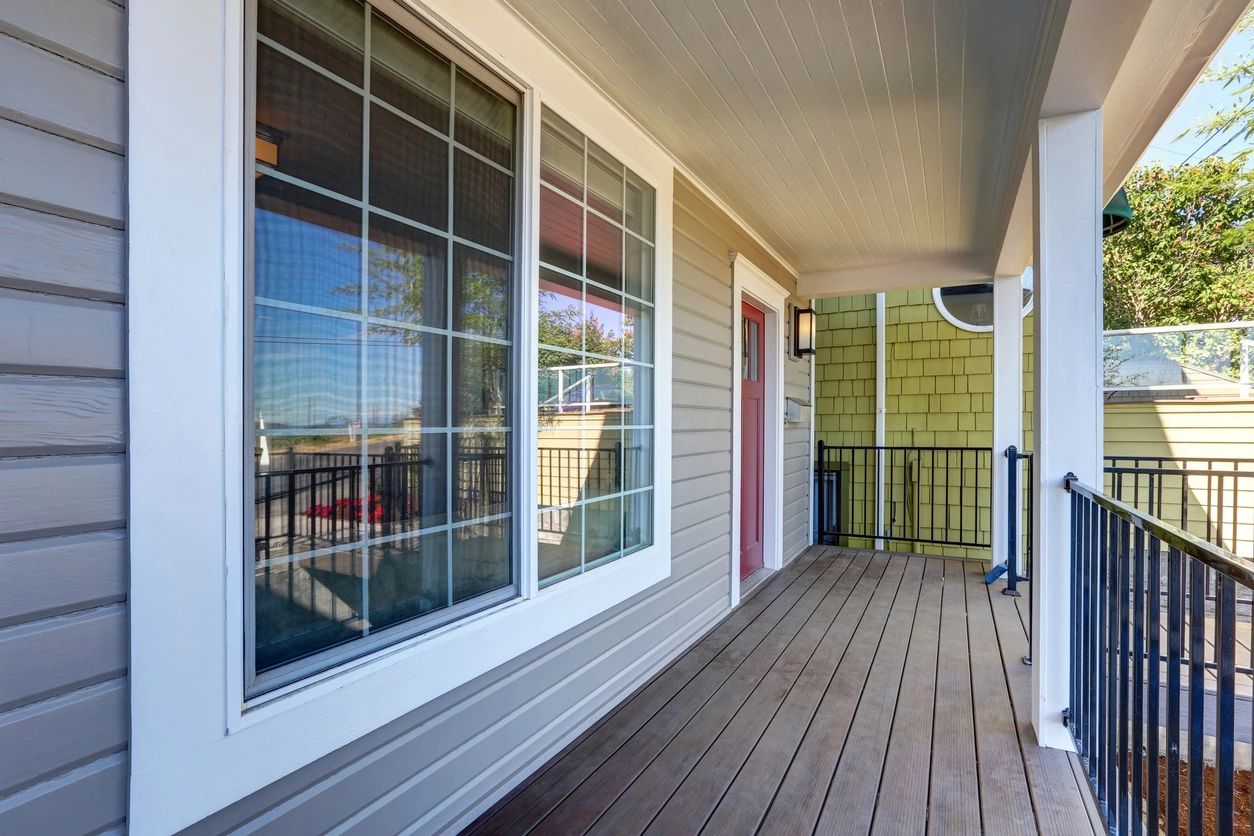 The windows of a house